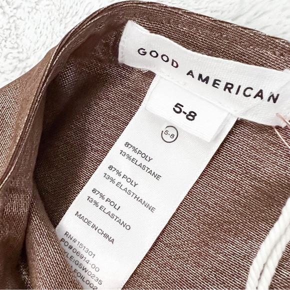 NWT- GOOD AMERICAN Leg Daze Sarong Mocha Foil - Picture 7 of 12